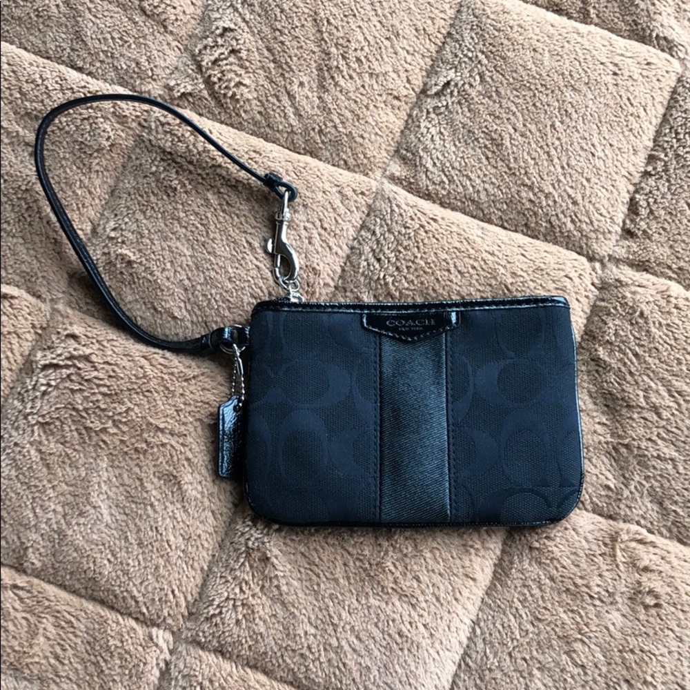 NWOT Black Coach Wristlet